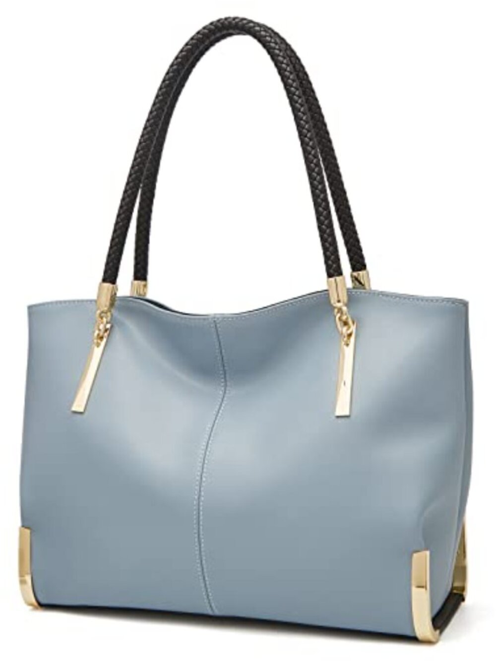 Genuine Leather Tote Bag Large Capacity Top-Handle Shoulder Purse
